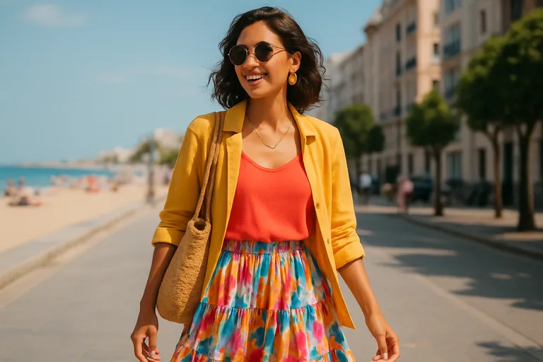 Van strand tot stad: moeiteloze zomeroutfits met lichte lagen en levendige kleuren